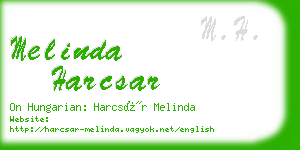 melinda harcsar business card